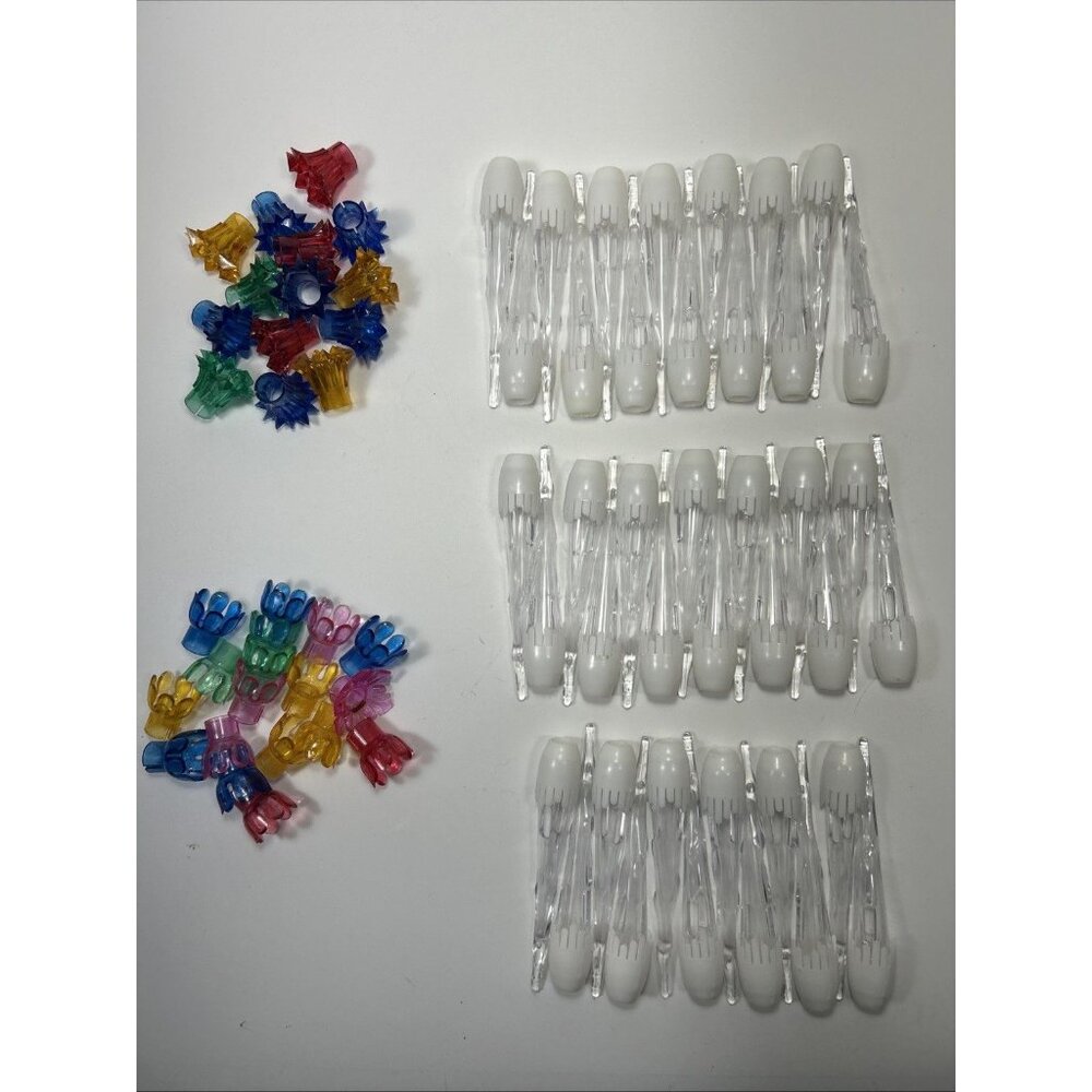 Vtg Assorted Lot Christmas String Light Bulb Covers, Color Reflectors, Icicle E2